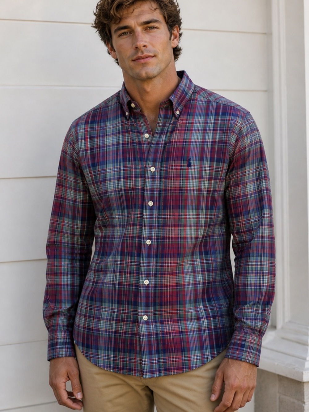 Polo Ralph Lauren Plaid Oxford Button-Down Shirt | Size S | 100% Cotton